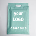 Eco-friendly Matte Green Poly Mailer Bags Summer Gym Suit T-shirts Packaging Express Courier Portable Shipping Bag with Handle