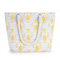 2024 Summer New Recreational Large  Multi-function Printing Shoulder Canvas Rope Tote Beach Bag with Zipper