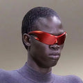 1813 Custom Sports Punk Y2k Sunglasses Men 2023 Vintage Brand One Piece Mirror Sun Glasses Women Sexy Hip Hop Shades