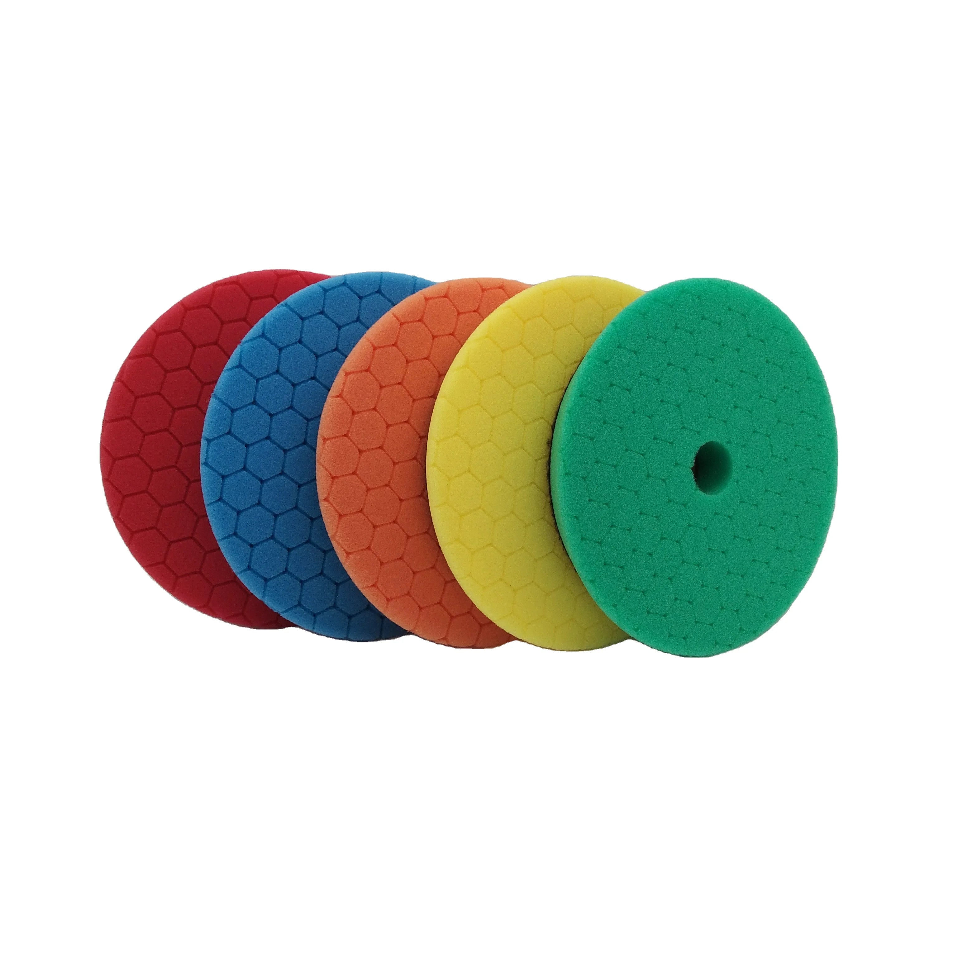 Best Selling Automobile Tire Wax Sponge Tire Dressing Pad Polishing Sponge Plate Green Yellow Orange Red Suit