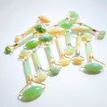 DIY Anti Aging Facial Natural Gua Sha Genuine Xiuyan Jade  Facial Roller