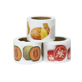 Custom Fruit Vegetables Package Sticker Logo Printing Paper Adhesive Sticker Label in Roll