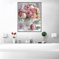 Pink Rose Flowers Canvas Art Poster Picture Living Room Home Wall Decor Unframed