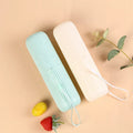 Wholesale Eco-Friendly Plastic Two-Piece Travel Toothbrush Dispenser Case with Storage Box and Wash Cup Holder