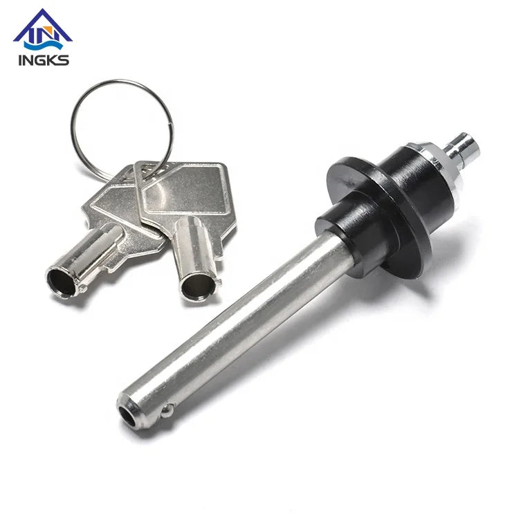 Ingks Designed OEM Steel Stainless Steel With Key Locked Ball Locking Brass Button Chrome Coating Quick Release Pin