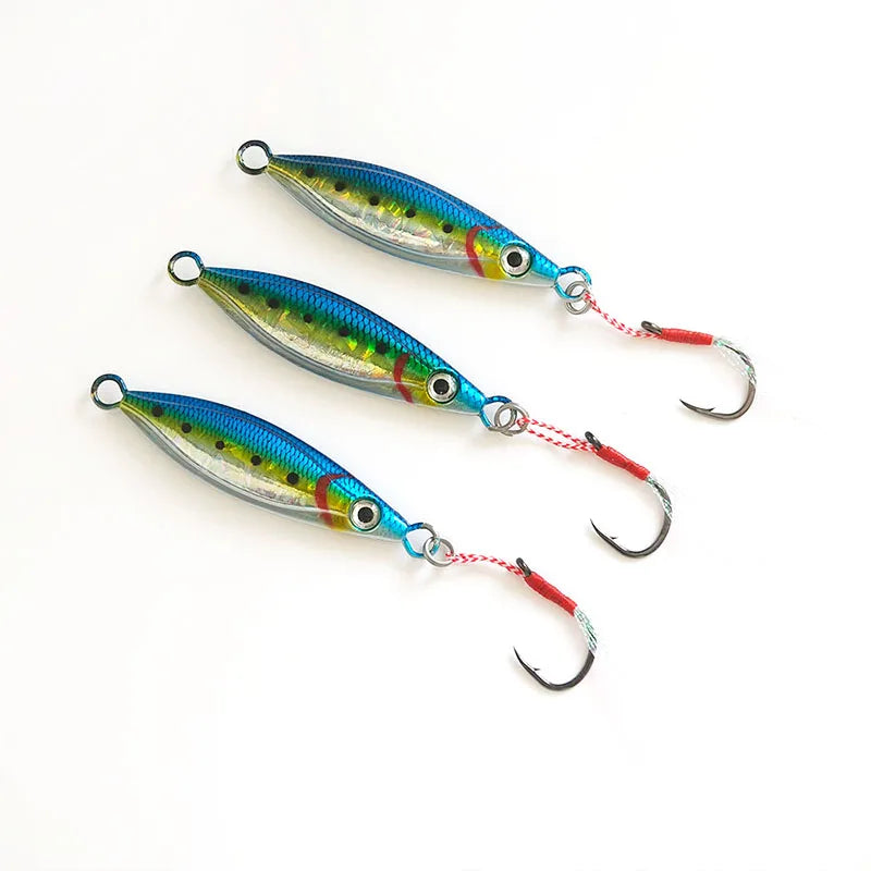 ALPHA 50g Lead Jig Lure for Saltwater Fishing Heavy Duty Metal Jigging Lures Fast-Sinking Bass Pike Fishing Tackle