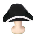 Ready to Ship Nice Quality Black Wool Felt French Cowboy Hat Men Black Tricorne Triangular Hat Guard of Honour Napoleon Hat