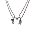 Trendy Magnetic Stainless Steel Couple Necklace Best Friend Matching Astronaut Heart Valentine's Day Gift