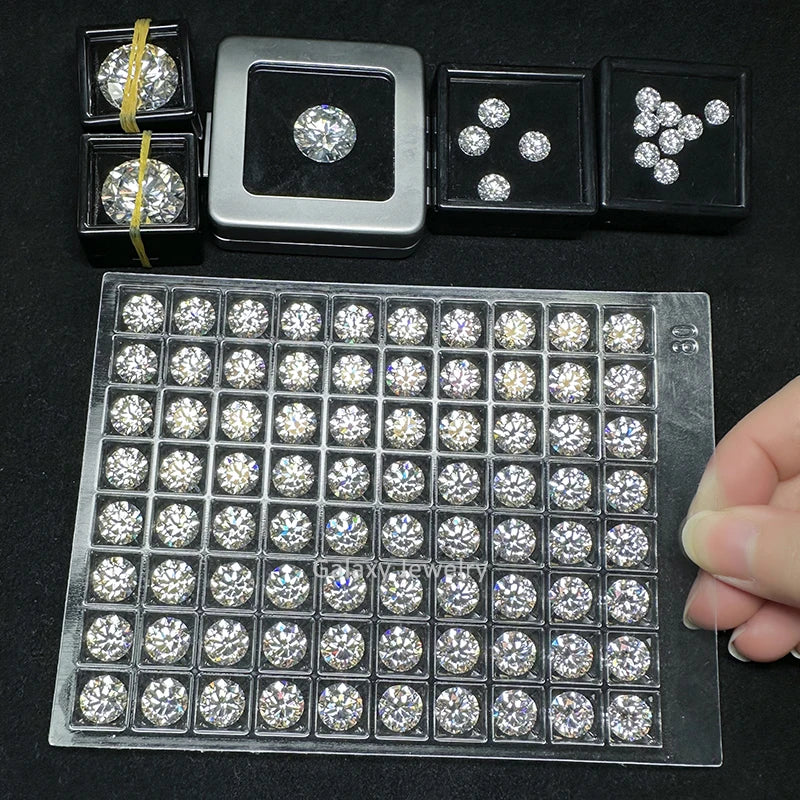 Wuzhou Wholesale Lab Diamond Moissanita DEF VVS1 Round Brilliant Cut Loose Diamond Moissanite Stones Luxury Watch Making