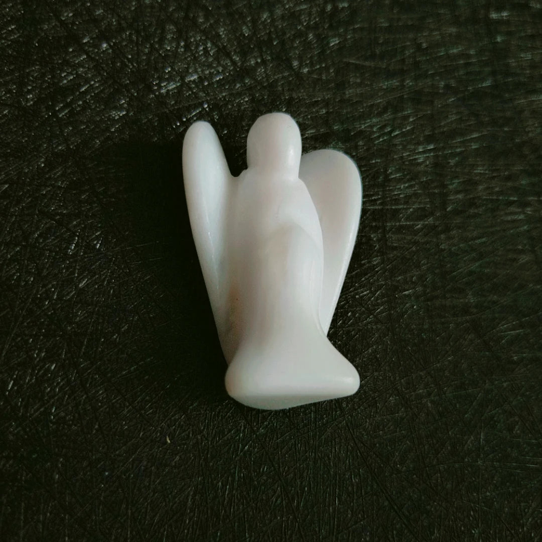 Huiying 2 Inch White Jade Interior Home Decoration Angel Accessories Crafts