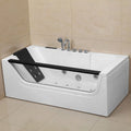 Fashion Whirlpool Bathtub Acrylic Massage Bath Tub With Glass