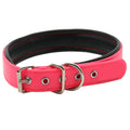 Luxury Waterproof EVA Padded PVC Leather Dog Collar Adjustable and Personalized Small Medium Large Pets with Solid Pattern