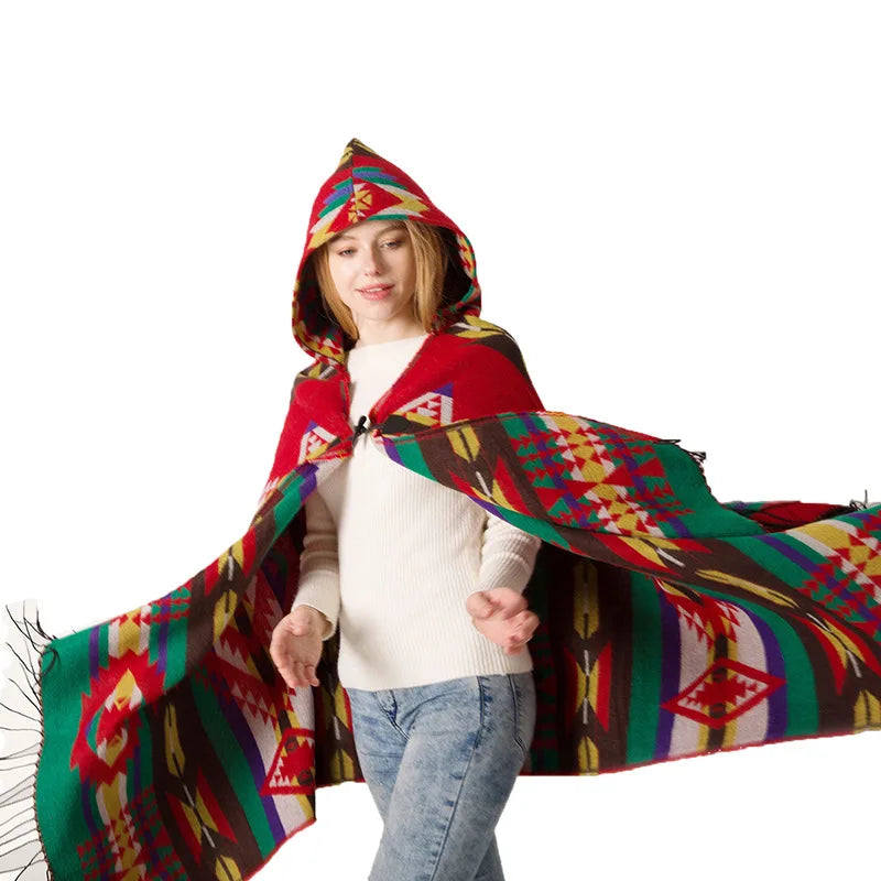 Women's One Piece Luffy Winter Beanie Hat Ski Snow Cap with Shawl Wraps Common Fabric