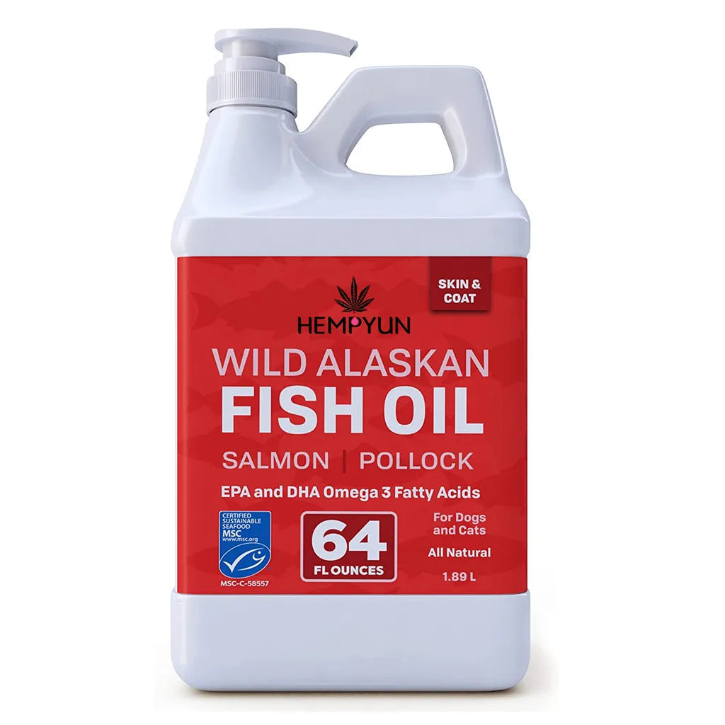 Salmon Oil and Fish Oil Omega 3 Liquid Food Supplement for Dog& Cat to Support Healthy Skin Coat & Joints Allergy