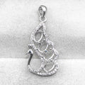 Sterling Silver 4*6/5*7mm Semi Mount Pendant Empty Frame Blank Support Setting S925 Base Hold Without Center Stone for DIY Inlay
