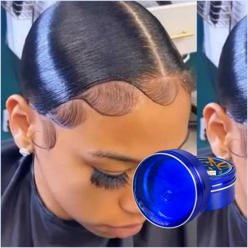 OEM Wax Strong Hold Hair Styling Product Hair Pomade Transparent Gel Silver Pot Edge Control Professional Hair Wax