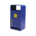 Outdoor Galvanized Steel Garbage Receptacle Trash Can Outside Park Street Galvanised Metal Waste Bin Commercial Recycle Dustbin