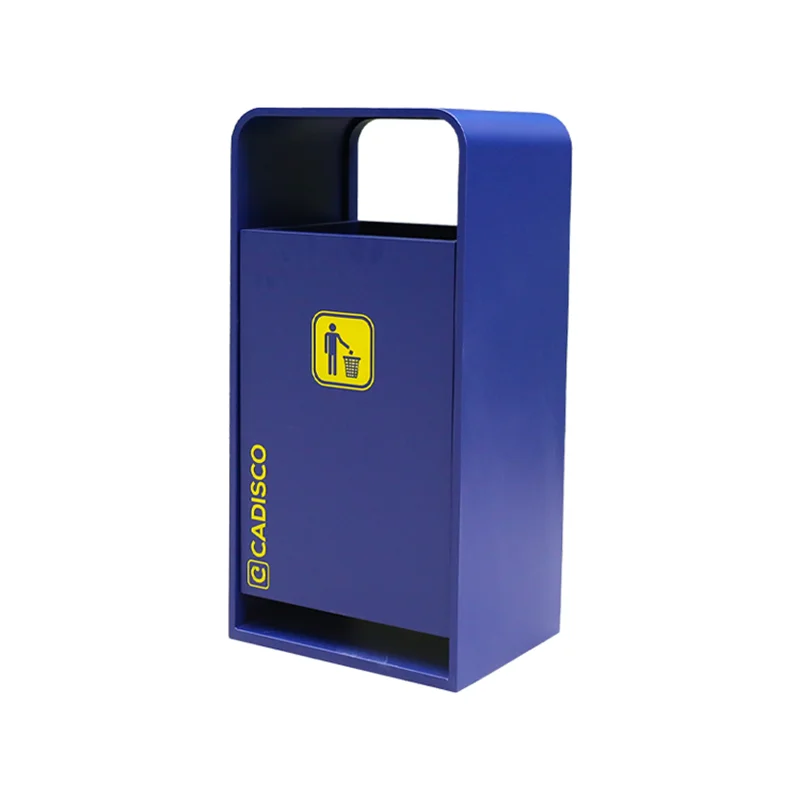 Outdoor Galvanized Steel Garbage Receptacle Trash Can Outside Park Street Galvanised Metal Waste Bin Commercial Recycle Dustbin