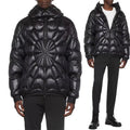 High Street New Fashion Custom Bubble Jacket Spider Web Padded Cotton Men Winter Jackets Black Shiny Puffer Jacket