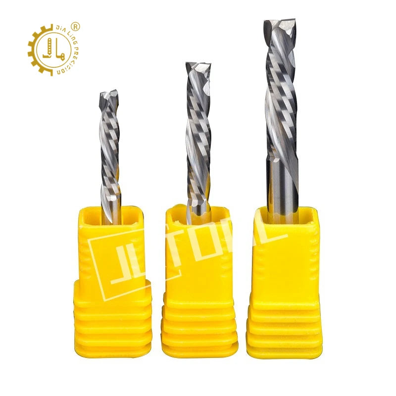 Up Down Cut Two Spiral Flute Compression Router Bit Double Edged Compound Milling Cutter for MDF and Particle Board