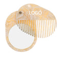 3000+ Custom COLOR LOGO Cellulose Acetate Two Uses Pocket Makeup Mirror Comb Travel Essentials Hair Combs