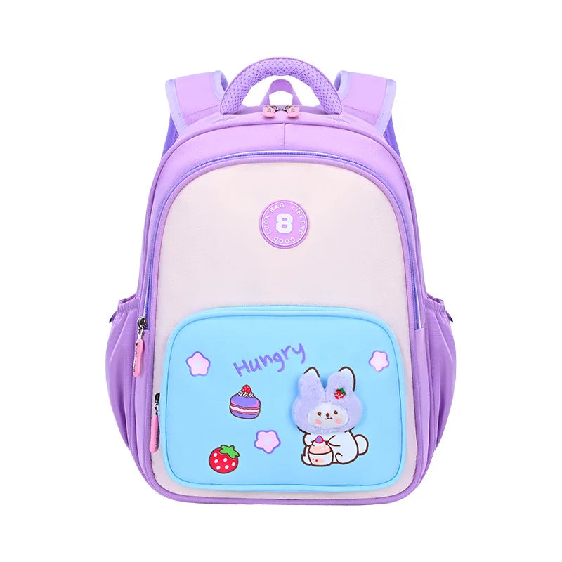 2024 Unisex New Cartoon Student Schoolbag Large Capacity Lightweight Spine Easy Storage Anti-splash Backpack Daily Polyester