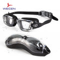 Custom Acceptable for 1000AF Anti-Fog UV Protection High Definition Rainbow Coating Swim Goggles for Adult Men Silicone Straps