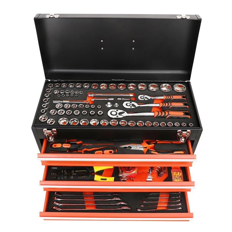 Oem Odm Professional Tool Cabinet With Tools Manual Household Auto Repair Shop Wrench Socket Pliers Garden Tool Set