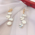 HOVANCI 2020 Hot Sale Fashion Gold Plated Dangle Earrings Natural Baroque Pearl Tassel Drop Earrings for Women