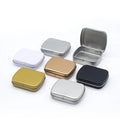 Custom 60*47*15mm Rectangular Brow Soap Packaging Container Storage Flip Top Case Metal Hinged Mini Small Mint Candy Tin Box/Can