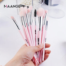 MAANGE 13pcs Professional Eye Makeup Beauty Tools Eyeshdow Eye Detail Brushes Convenient Makeup Brush Set