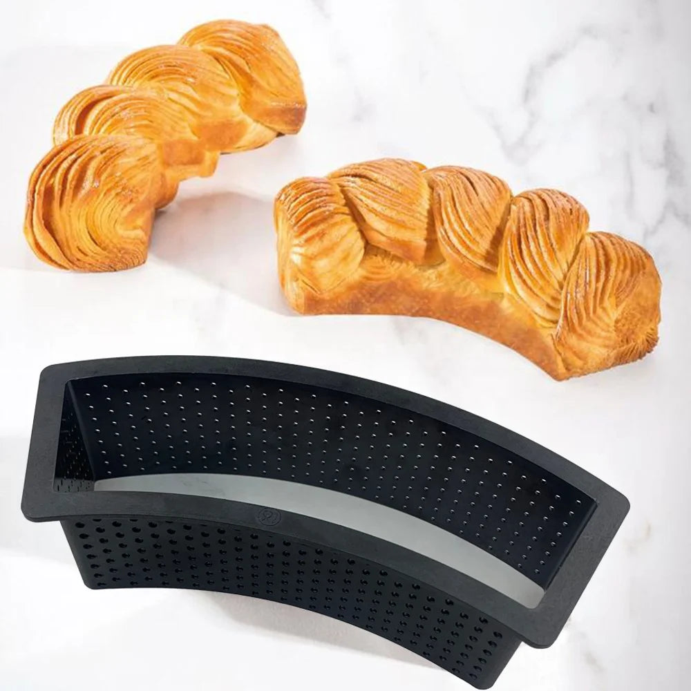 AK Perforated Plastic Tart Ring Sector Shape DIY French Fruit Mousse Cake Dessert Molds for Kitchen Pastry Decorating Cake Tools