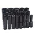 8-34mm 1/2 Inch Drive Impact Socket Set Chrome Finish Socket OEM Customized for Removing Tire Screws