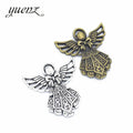 YuenZ 2 Color Antique Silver Color Angel Charms Zinc Alloy Pendant Jewelry DIY Necklace Earring 43*39mm I218