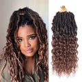 Goddess Locs Synthetic Crochet Hair With Curly Ends New Soft Locs Crochet Hair Deep Wavy Crochet Hair for Women