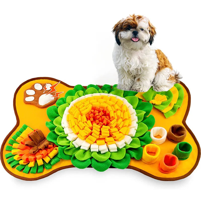 Hot-Selling Pet Snuffle Mat Toy Cat Dog Sniffing Mat Pet Training Washable Hidden Food Puzzle Toys Slow Food Interactive Dog Toy