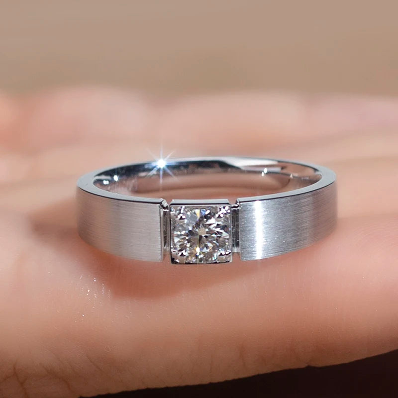 MSR-973 Wedding Jewelry 18k Gold Lab Grown Diamond Engagement Ring VVS Men's Lab Diamond Ring