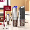 KLT Battery-operated Electric Salt and Pepper Grinder Pepper Mill Salt Grinder Adjustable Stainless Steel Salt and Pepper Mill