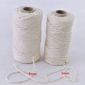 Ready to Ship Cotton Rope  3MM 200m Roll SINGLE  STRAND Twisted Macrame Cord White Color