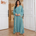 U1505 Luxury Abaya Dubai Ramadan Abaya Long Sleeve Maxi Dress Robe Radaman