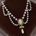 Elegant Artifical Pearl Necklaces Simple Minimalist Mens Beaded Necklaces Clavicle Chain Choker Collar for Women
