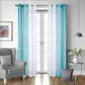 Ready-made Modern Design Colorful Gradient Sheer Curtains 52*96inch Living Room Bedroom Sheer Curtains