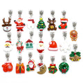 20pcs/set Christmas Charms Cute the Santa Claus Gift Reindeer Tree Socks Snowflake Snowman Bear Pendant for Jewelry Making W230