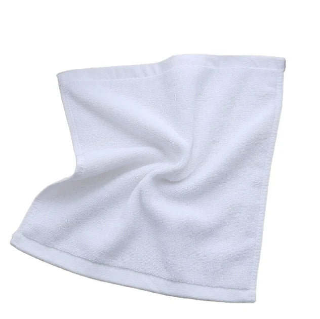 12x12 Inch White Cotton Face Washcloth Cotton Terry Hand  Towels