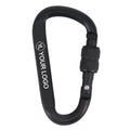 Custom Logo Safety Spring Hook Screw Gate Aluminum D Shaped Carabiner Clips for Promotional Giveaway