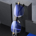 Oversized Retro Anti-Blue Light Alloy Metal Optical Frame Glasses Woman 2024 MegaBDM