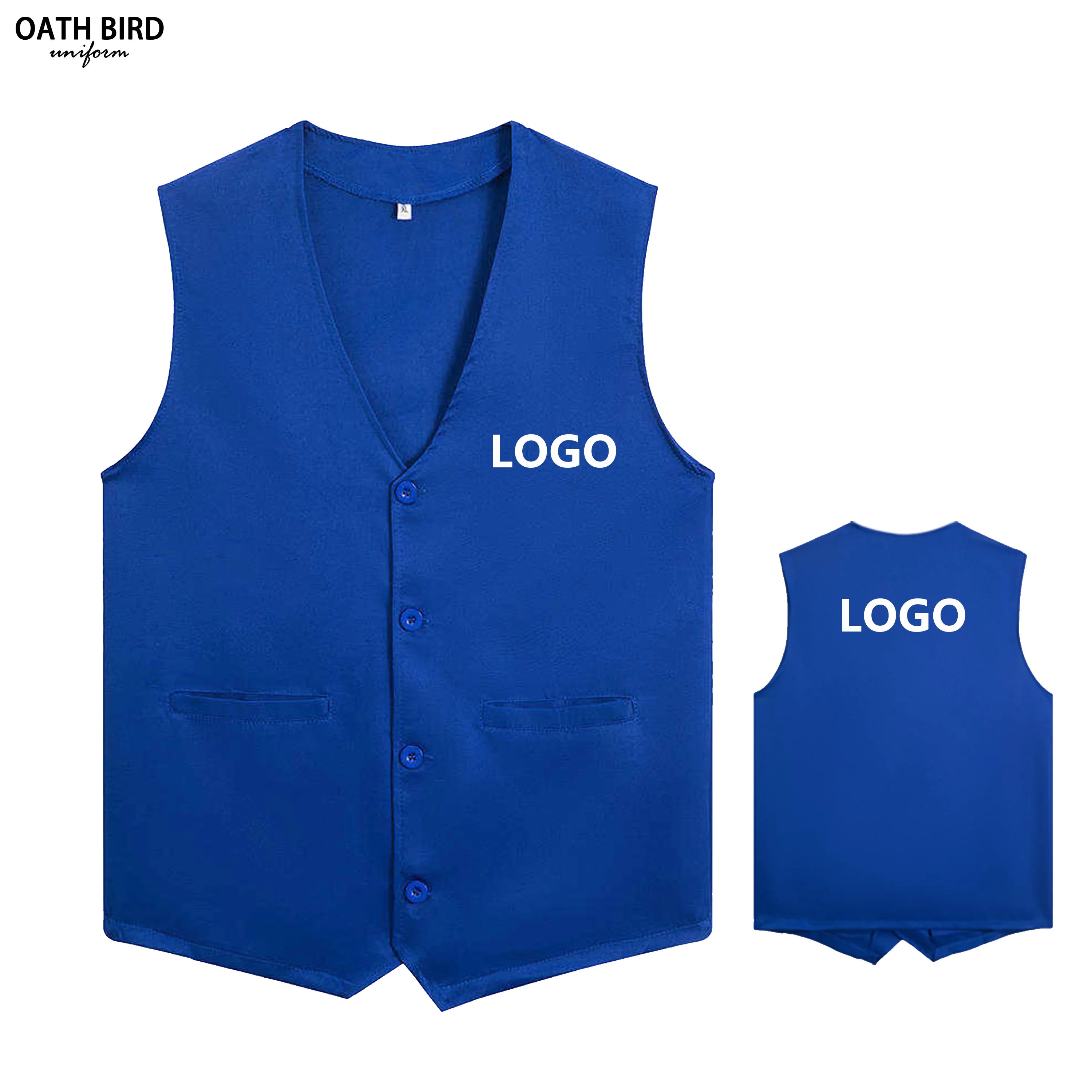 Customized Logo Formal Autumn Sleeveless Polyester Work & Volunteer Vest-Promotional Advertising Unisex Outerwear