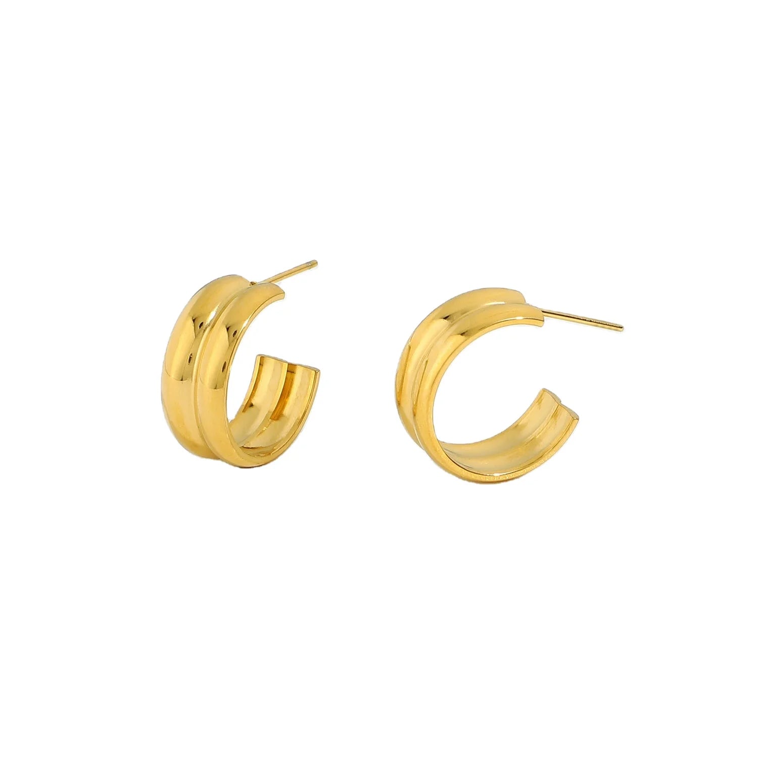 Fashion Anti-tarnish Custom Brand logo Ladies Small Hoop Earrings