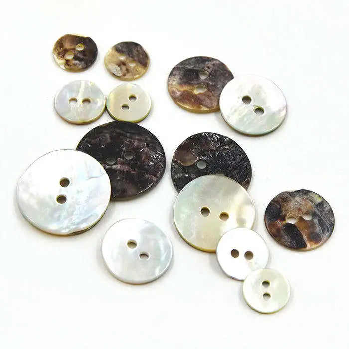 Multi Size Wholesale Natural Sew Shell Button Real Agoya Akoya Shell Buttons for Clothes