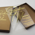 Custom Luxury Clear Acrylic Wedding Invitations with Box